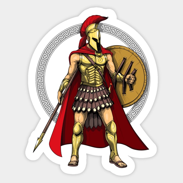 Spartan Warrior Sticker by underheaven